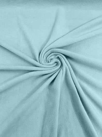 Ice Blue Solid Polar Fleece Fabric Sold by the yard 60"Wide|Antipilling 245GSM |Medium Soft Weight| Blanket Supply,DIY, Decor,Baby Blanket