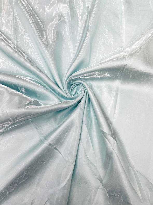 Ice Blue Bridal Liquid Satin Fabric-Glossy Satin-58” Wide-Prom.