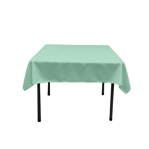 Ice Mint Square Polyester Poplin Table Overlay - Diamond. Choose Size Below