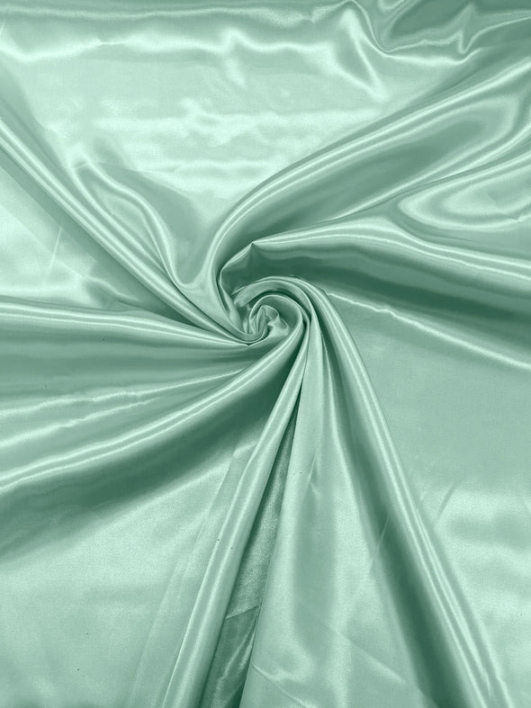 Icy Mint Shiny Charmeuse Satin Fabric for Wedding Dress/Crafts Costumes/58” Wide /Silky Satin