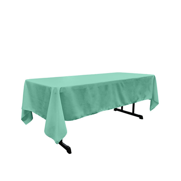 Ice Mint Rectangular Polyester Poplin Tablecloth / Party supply