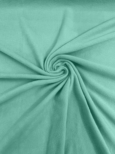 Ice Mint Solid Polar Fleece Fabric Sold by the yard 60"Wide|Antipilling 245GSM |Medium Soft Weight| Blanket Supply,DIY, Decor,Baby Blanket