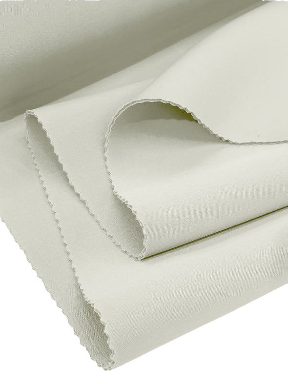 Ivory Neoprene Scuba Super Techno Fabric, 2mm Thick, Solid Colors, Sold by The Yard.