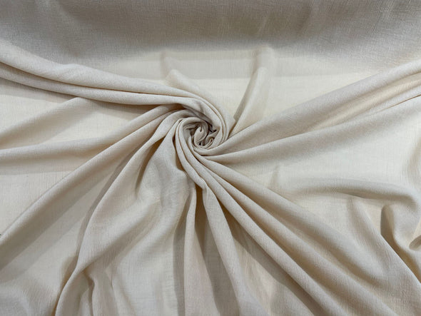 Ivory Cotton Gauze Fabric Wide Crinkled Lightweight Sold by The Yard