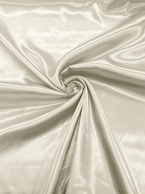 Ivory Shiny Charmeuse Satin Fabric for Wedding Dress/Crafts Costumes/58” Wide /Silky Satin