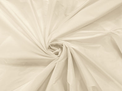 Ivory 100% Polyester Imitation Silk Taffeta Fabric 55" Wide/Costume/Dress/Cosplay/Wedding