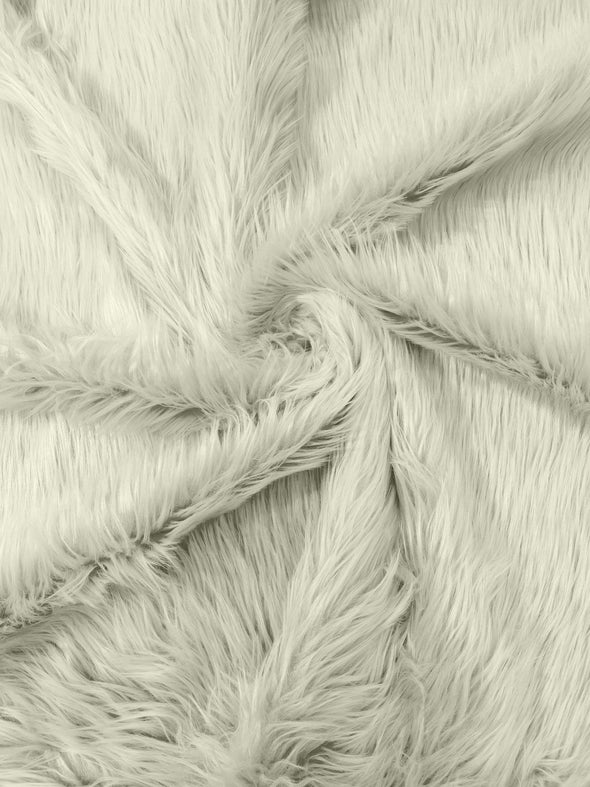 Ivory  Long Pile Soft Faux Fur Fabric for Fur suit, Cosplay Costume, Photo Prop, Trim, Throw Pillow, Crafts.