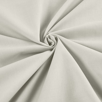 Ivory Wide 65% Polyester 35 Percent Solid Poly Cotton Fabric for Crafts Costumes Decorations-Sold by the Yard