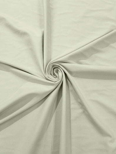 Ivory Stretch Ponte De Roma 320 GSM Knit Poly Rayon Fabric, Sold by the Yard.