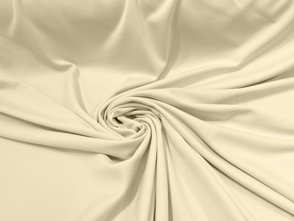 Ivory 59/60" Wide 100% Polyester Wrinkle Free Stretch Double Knit Scuba Fabric/cosplay/costumes