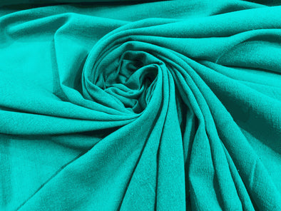 Jade Cotton Gauze Fabric Wide Crinkled Lightweight Sold by The Yard