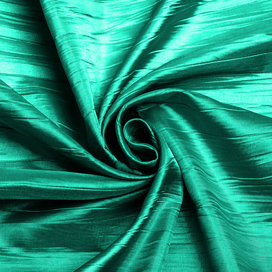 Jade Crushed Taffeta Fabric - 54" Width - Creased Clothing Decorations Crafts - Sold By The Yard