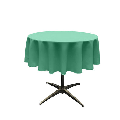 Jade Solid Round Polyester Poplin Tablecloth Seamless