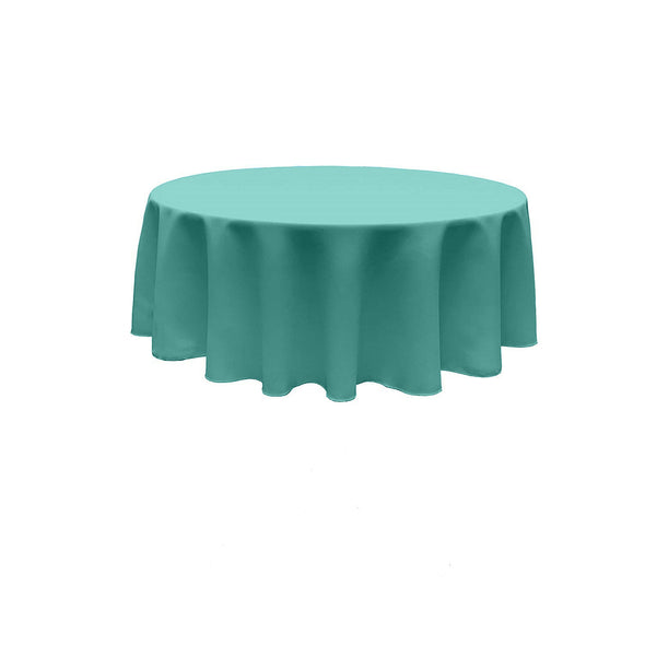 Jade Round Polyester Poplin Tablecloth Seamless