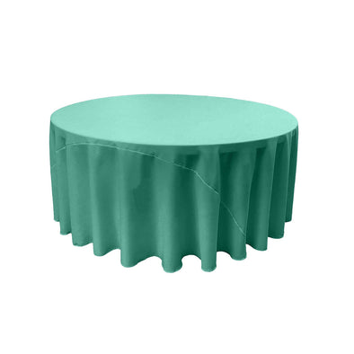 Jade Solid Round Polyester Poplin Tablecloth With Seamless