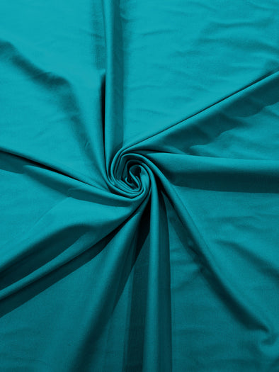 Jade Stretch Ponte De Roma 320 GSM Knit Poly Rayon Fabric, Sold by the Yard.