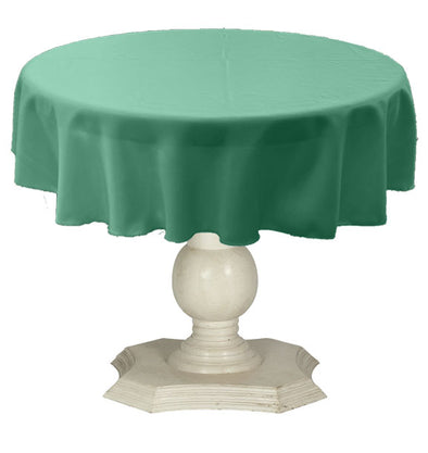 Jade Round Tablecloth Solid Dull Bridal Satin Overlay for Small Coffee Table Seamless