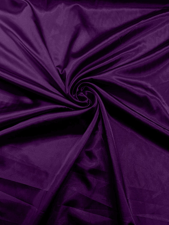 Jewel Purple Light Weight Silky Stretch Charmeuse Satin Fabric/60" Wide/Cosplay.