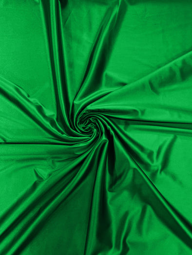 Kelly Green Heavy Shiny Satin Stretch Spandex Fabric/58 Inches Wide/Prom/Wedding/Cosplays