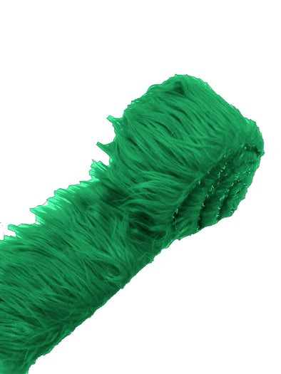 Kelly Green Long Pile Soft Faux Fur Fabric STRIP for Fur suit, Cosplay Costume, Photo Prop, Trim, Throw Pillow, Crafts.