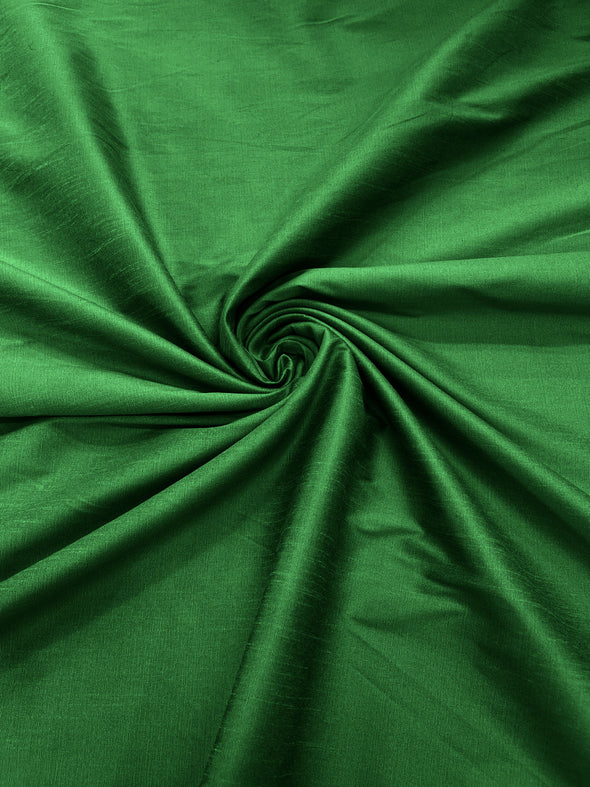 Kelly Green Polyester Dupioni Faux Silk Fabric/ 55” Wide/Wedding Fabric/Home Décor.
