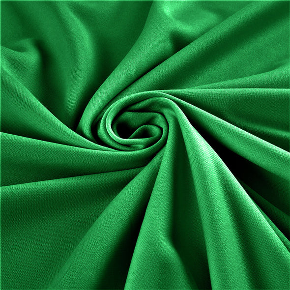 Kelly Green Stretch Crepe Scuba Techno Knit Polyester Spandex Fabric for Bows, Top Knots, Head Wraps, Clothes, Costumes, Craft.