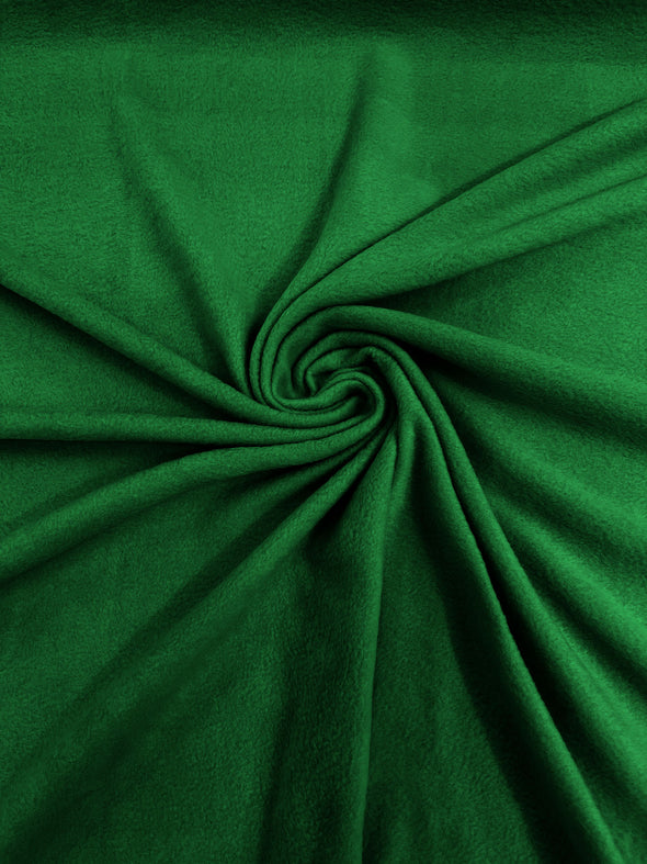 Kelly Green Solid Polar Fleece Fabric Sold by the yard 60"Wide|Antipilling 245GSM |Medium Soft Weight| Blanket Supply,DIY, Decor,Baby Blanket