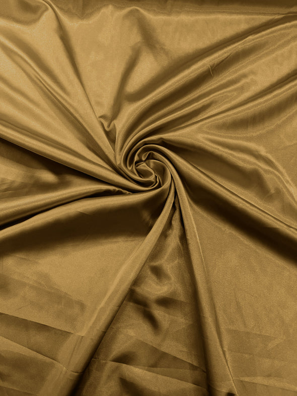 Khaki Light Weight Silky Stretch Charmeuse Satin Fabric/60" Wide/Cosplay.