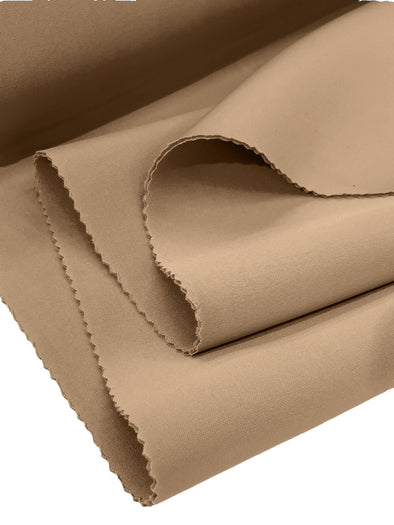 Khaki Neoprene Scuba Super Techno Fabric, 2mm Thick, Solid Colors, Sold by The Yard.