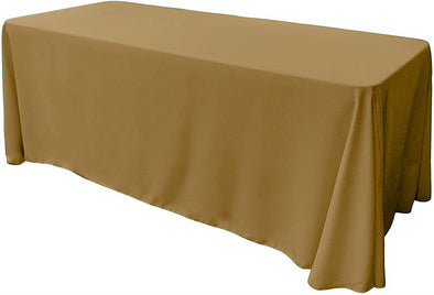 Khaki Rectangular Polyester Poplin Tablecloth Floor Length / Party supply