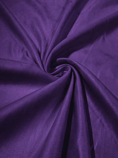 Light Plum Faux Suede Polyester Fabric | Microsuede | 58" Wide | Upholstery Weight, Tablecloth, Bags, Pouches, Cosplay, Costume