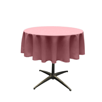 Lam Rose Solid Round Polyester Poplin Tablecloth Seamless