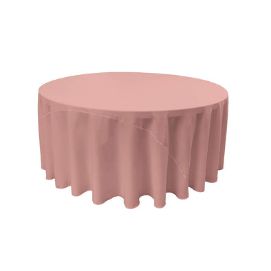 Lam Rose Solid Round Polyester Poplin Tablecloth With Seamless