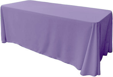 Lavender Rectangular Polyester Poplin Tablecloth Floor Length / Party supply