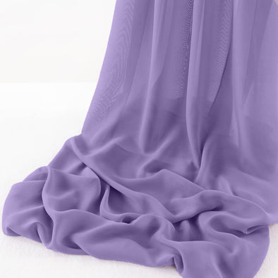 Lavender Chelsea Wool Dobby Chiffon Fabric/58" Wide Sheer Fabric/Solid Color Draping Fabric for Wedding Party Easter Backdrop