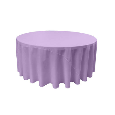 Lavender Solid Round Polyester Poplin Tablecloth With Seamless