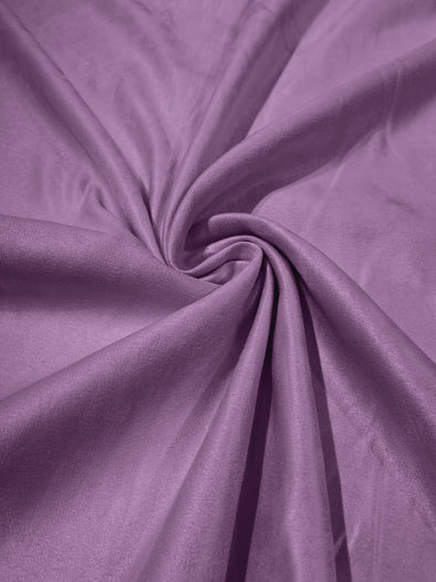 Lavender Faux Suede Polyester Fabric | Microsuede | 58" Wide | Upholstery Weight, Tablecloth, Bags, Pouches, Cosplay, Costume