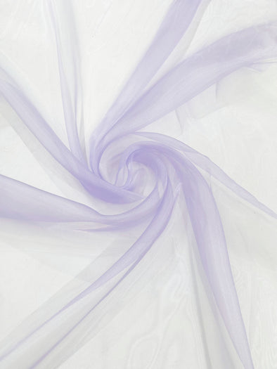 Lavender 58/60"Wide 100% Polyester Soft Light Weight, Sheer Crystal Organza Fabric Sold By The Yard