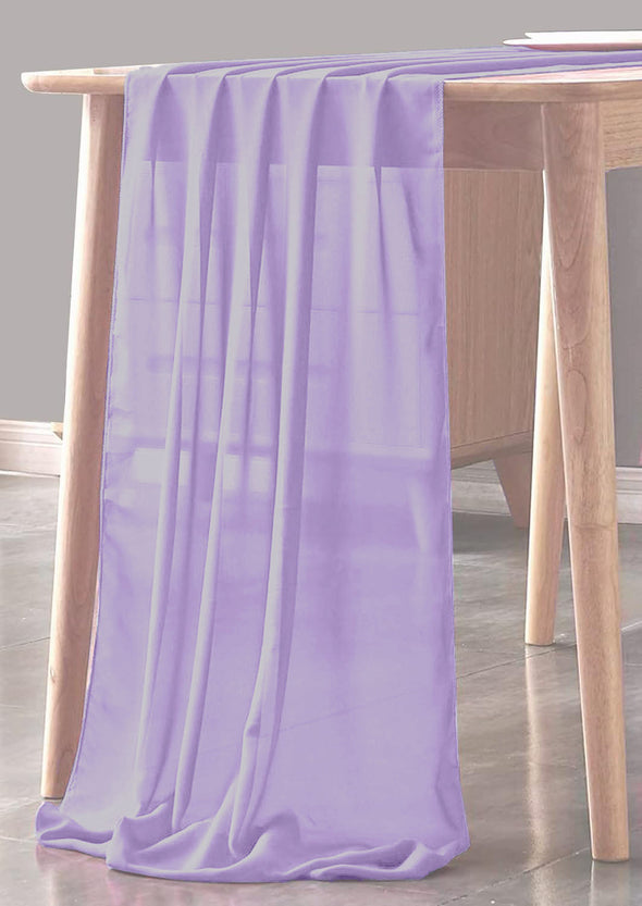 Pack of 10 10ft Chiffon Table Runner for Wedding, Decorations for Birthday Parties, Banquets, Engagements, Sheer