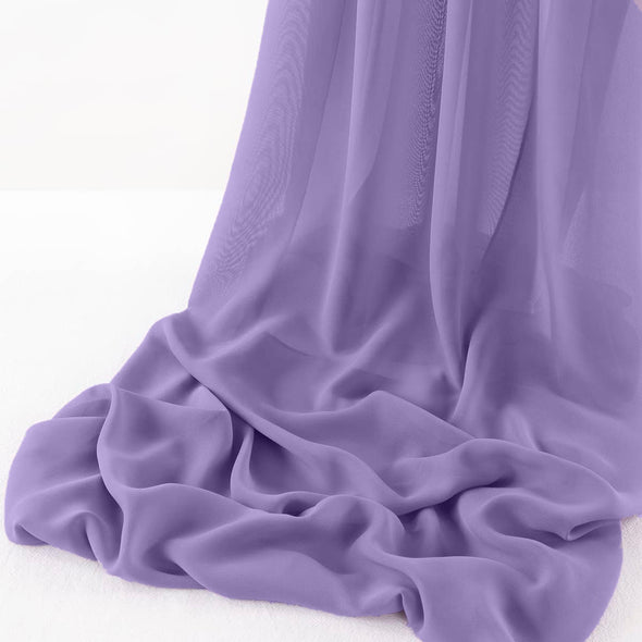 Lavender Wool Dobby Chiffon Sheer Table Runner for Wedding, Decorations for Birthday Parties, Banquets, Engagements.