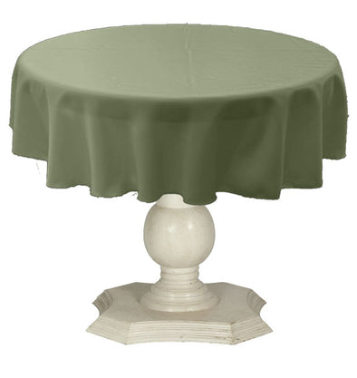 Lettuce Round Tablecloth Solid Dull Bridal Satin Overlay for Small Coffee Table Seamless