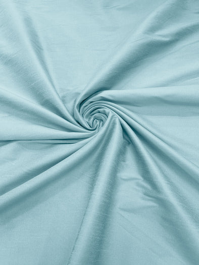 Light Blue Polyester Dupioni Faux Silk Fabric/ 55” Wide/Wedding Fabric/Home Décor.