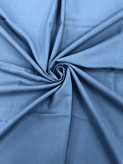 Light Blue Medium Weight Natural Linen Fabric/50"Wide/Clothing