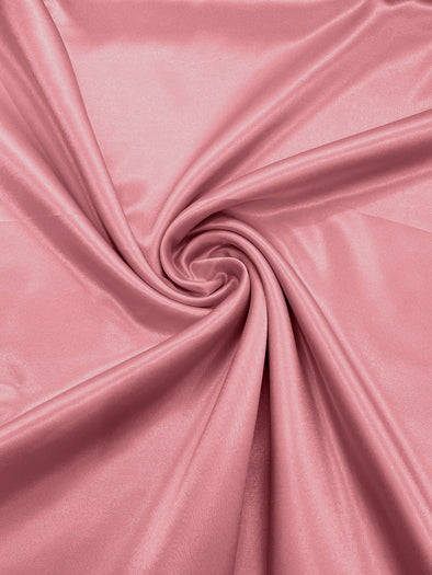 Light Coral Crepe Back Satin Bridal Fabric Draper/Prom/Wedding/58" Inches Wide Japan Quality