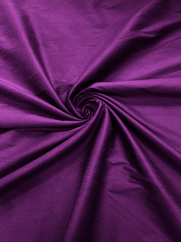 Light Eggplant Polyester Dupioni Faux Silk Fabric/ 55” Wide/Wedding Fabric/Home Décor.