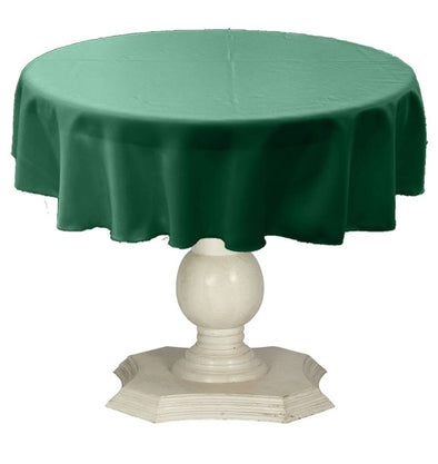 Light Green Round Tablecloth Solid Dull Bridal Satin Overlay for Small Coffee Table Seamless