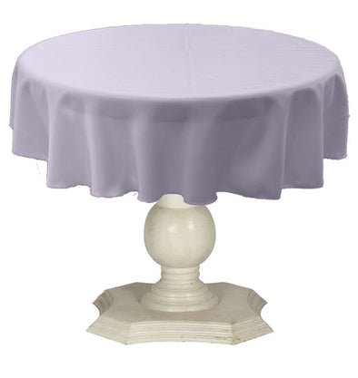 Light Lavender Round Tablecloth Solid Dull Bridal Satin Overlay for Small Coffee Table Seamless