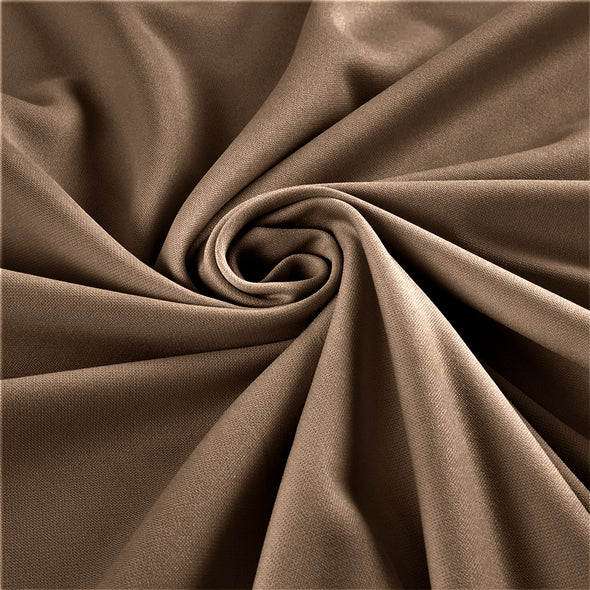 Light Mocha Stretch Crepe Scuba Techno Knit Polyester Spandex Fabric for Bows, Top Knots, Head Wraps, Clothes, Costumes, Craft.