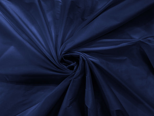 Light Navy Blue 100% Polyester Imitation Silk Taffeta Fabric 55" Wide/Costume/Dress/Cosplay/Wedding
