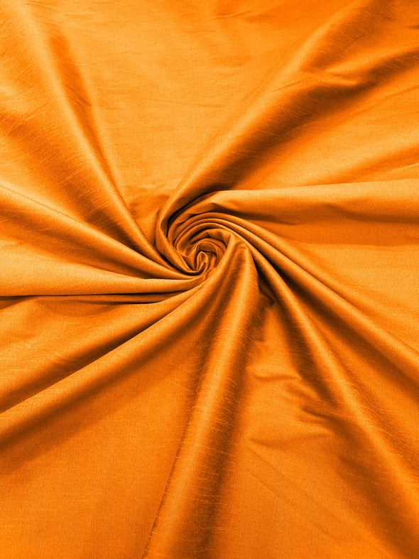 Light Orange Polyester Dupioni Faux Silk Fabric/ 55” Wide/Wedding Fabric/Home Décor.